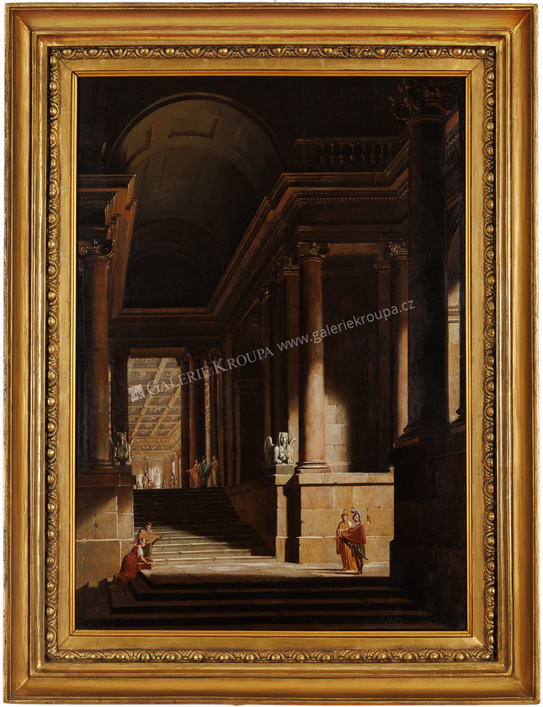 Interiér antického chrámu